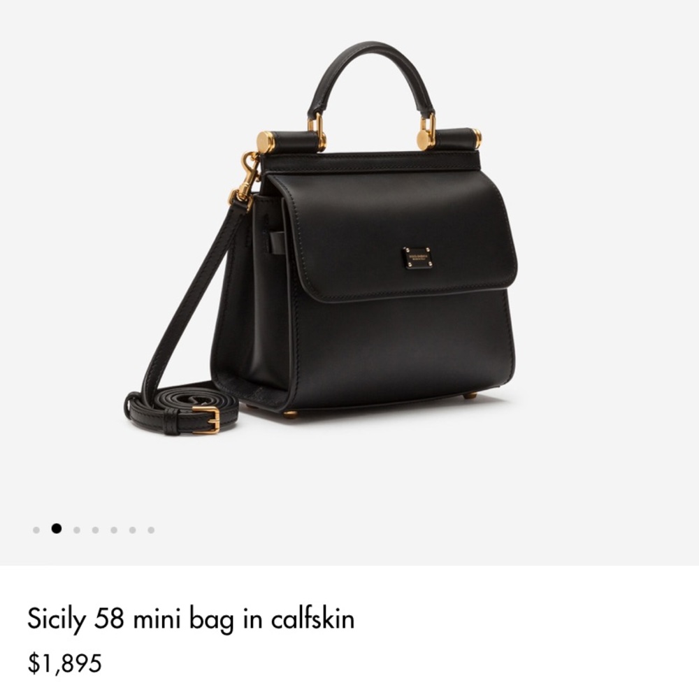 DOLCE & GABBANA Sicily 58 Mini Bag in Calfskin NWT